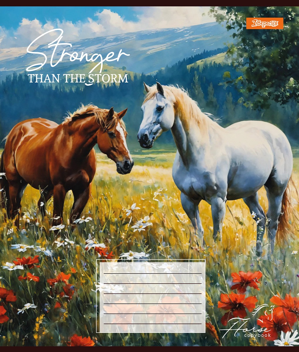 Зошит шкільний 18 аркушів клітинка Stronger than the storm 1 Вересня