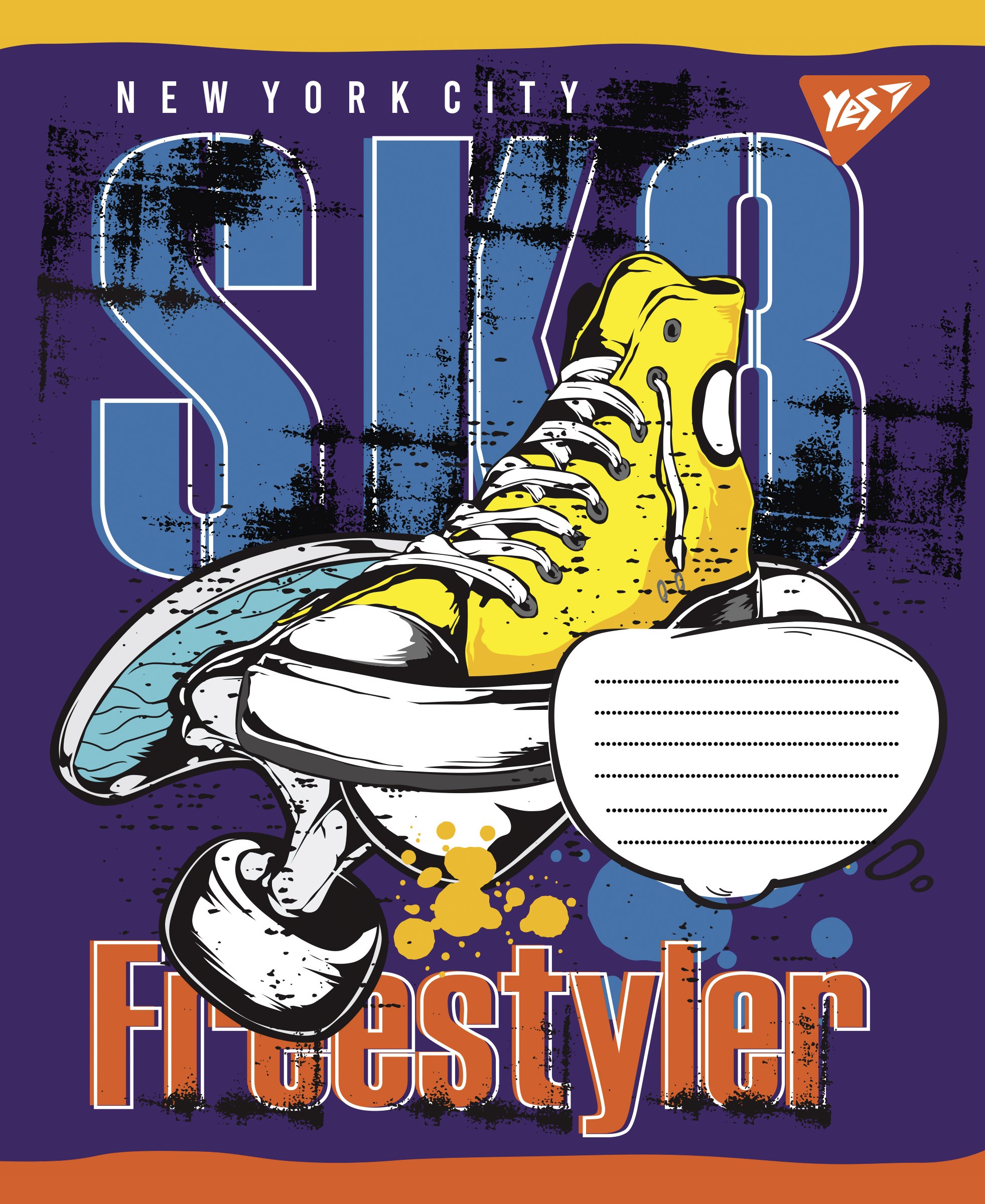  Зошит шкільний 18 аркушів клітинка Skates Yes