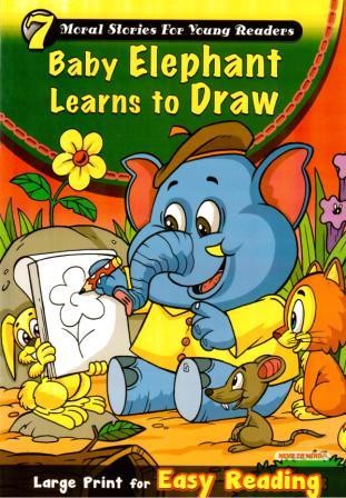 7 Moral Stories Baby elephant learns to draw