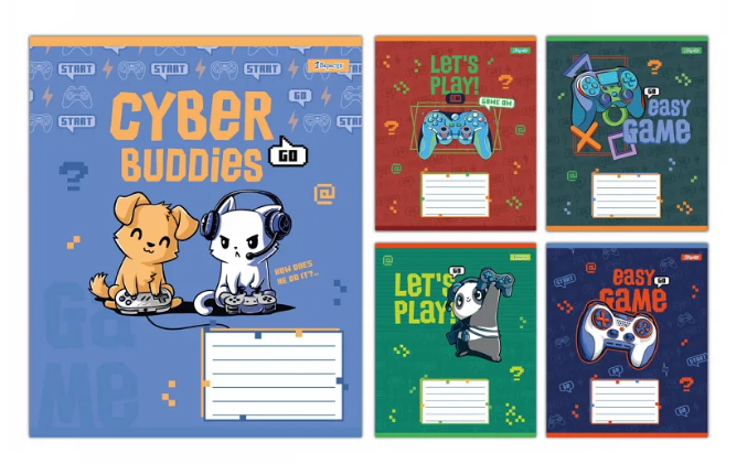 Зошит шкільний 12 аркушів лінія Let's Play 1 Вересня