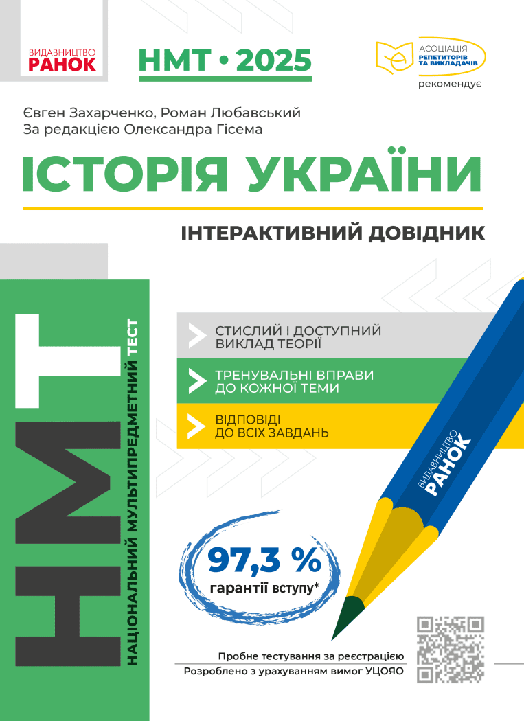 НМТ 2025 Історія України Інтерактивний довідник (Ранок)