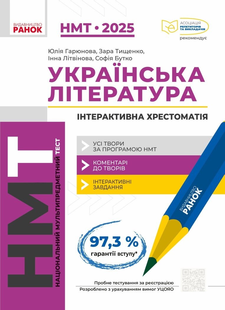 НМТ 2025 Українська Література Інтерактивна хрестоматія