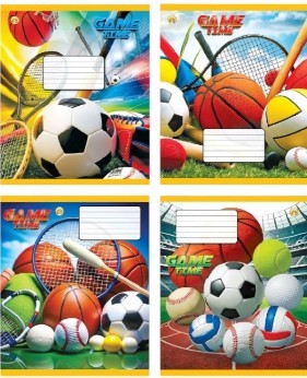 Зошит шкільний 12 аркушів коса лінія Cпорт Тетрада