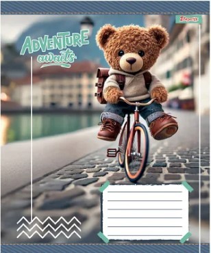 Зошит шкільний 12 аркушів коса лінія Adventure awaits 1 Вересня