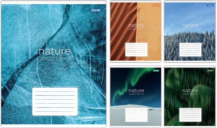Зошит шкільний 60 аркушів клітинка Nature Aesthetics 1 Вересня