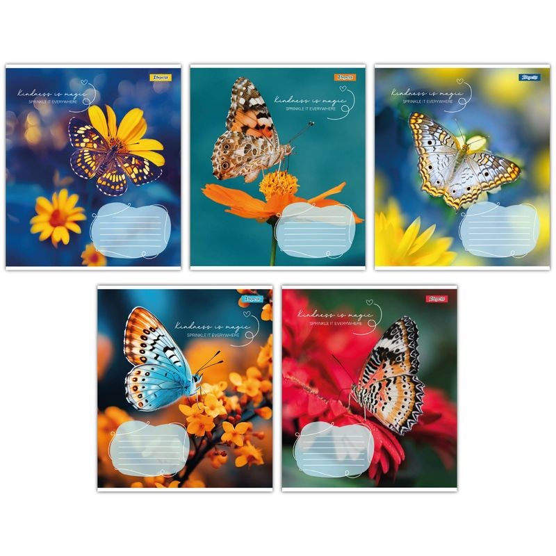 Зошит шкільний 36 аркушів клітинка 1 вересня Butterfly