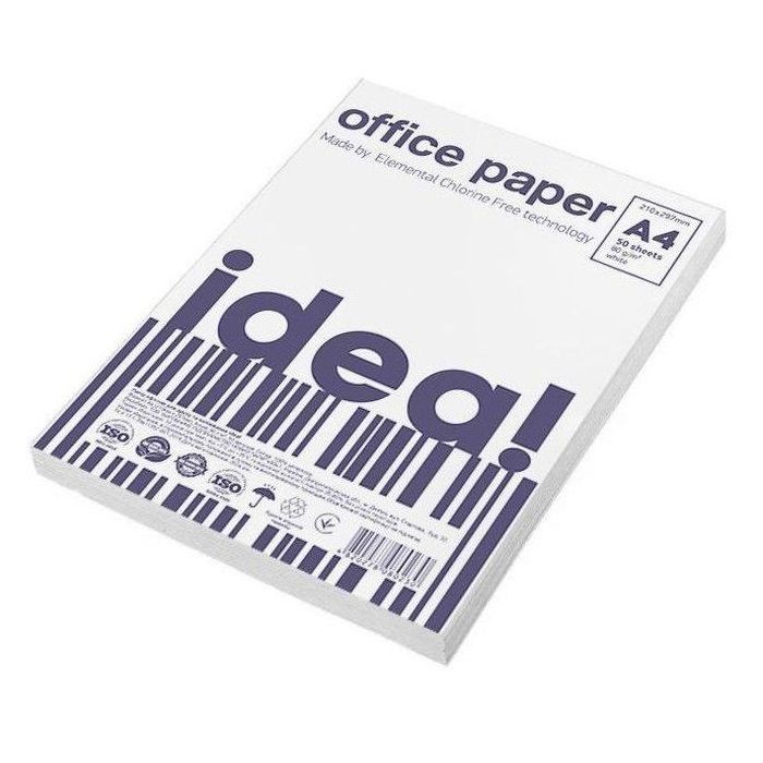 Папір офісний А4 50 арк. idea! 80 г/м2 