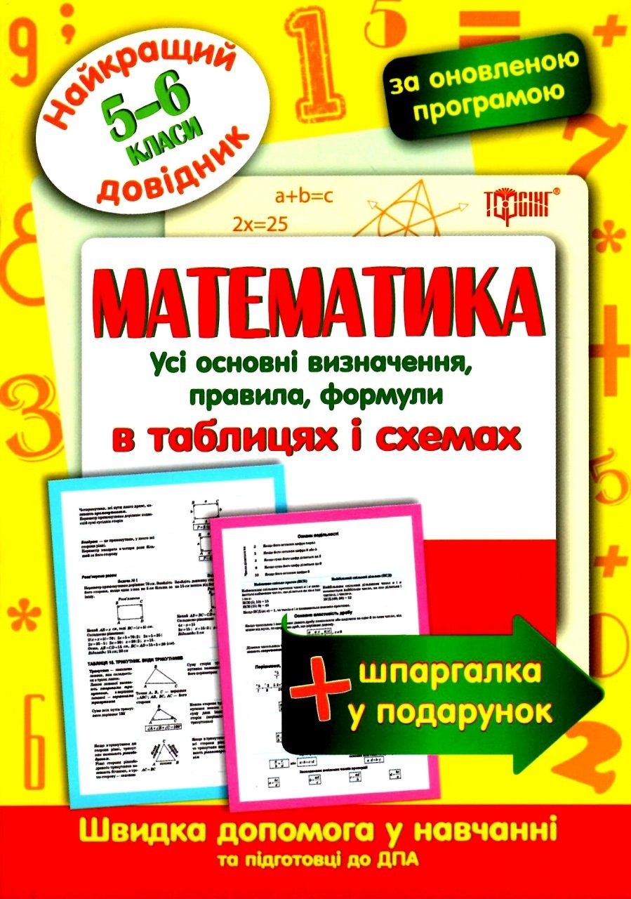 Математика в таблицях та схемах 5-6 класи Найкращий довідник