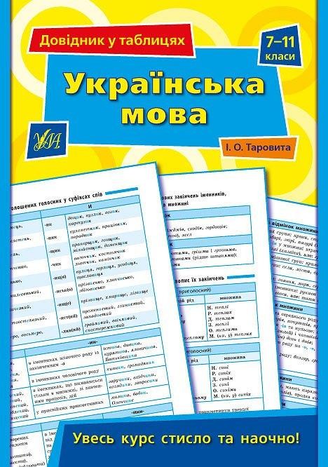 Довідник у таблицях Українська мова 7 – 11 класи