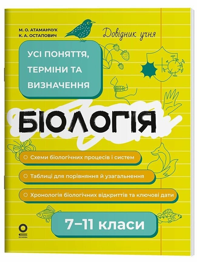 Довідник учня Біологія 7–11 класи Усі поняття, терміни та визначення