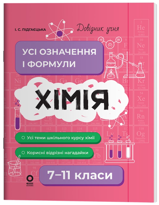 Хімія Усі означення і формули 7–11 класи
