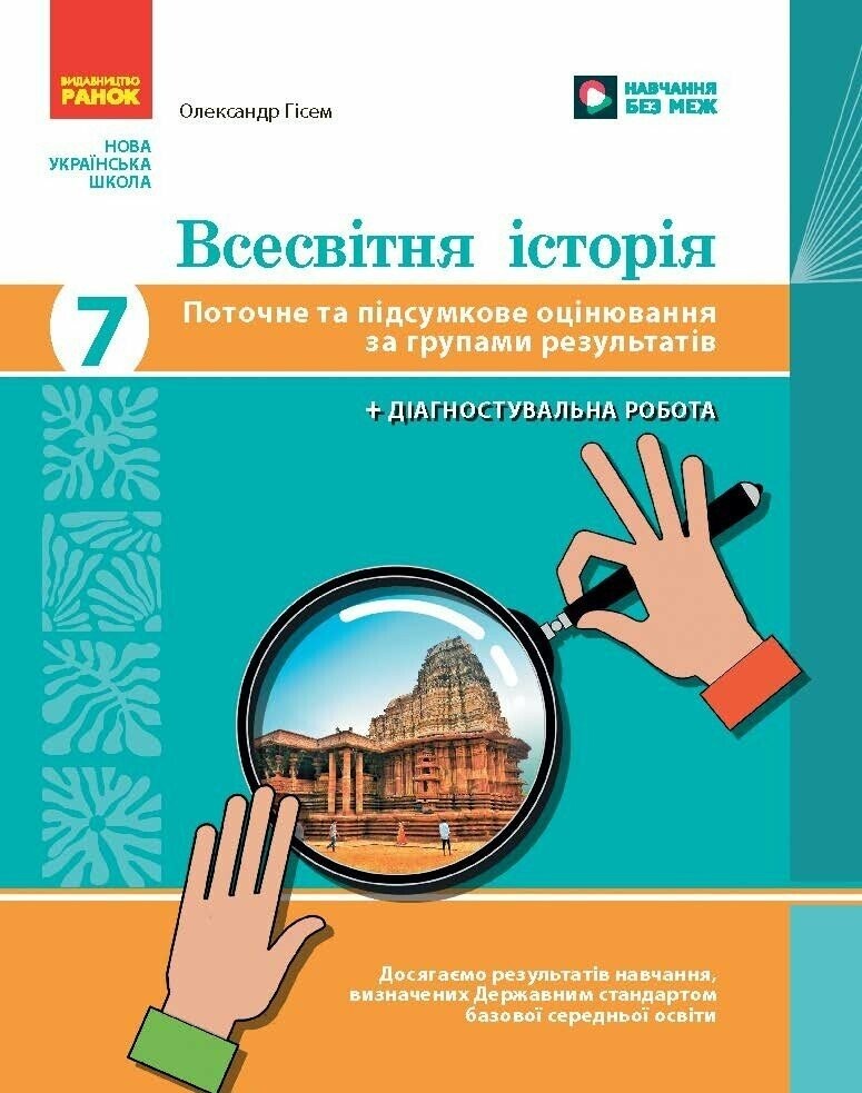 Всесвітня історія 7 клас Поточне та підсумкове оцінювання за групами результатів Гісем НУШ