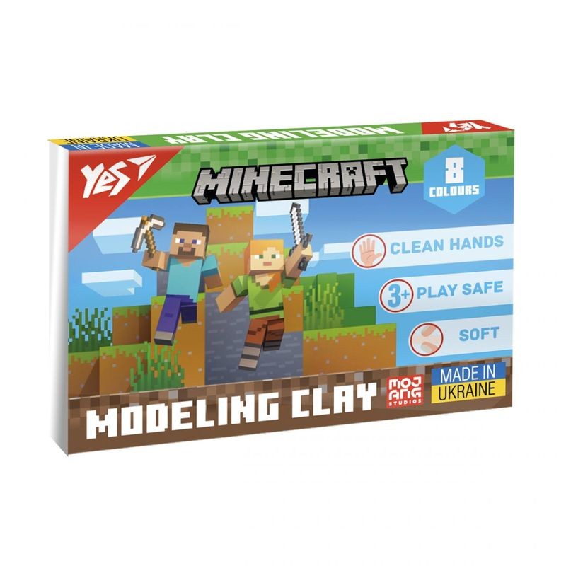 Пластилін 8 кольорів 160 г Minecraft Yes 540656
