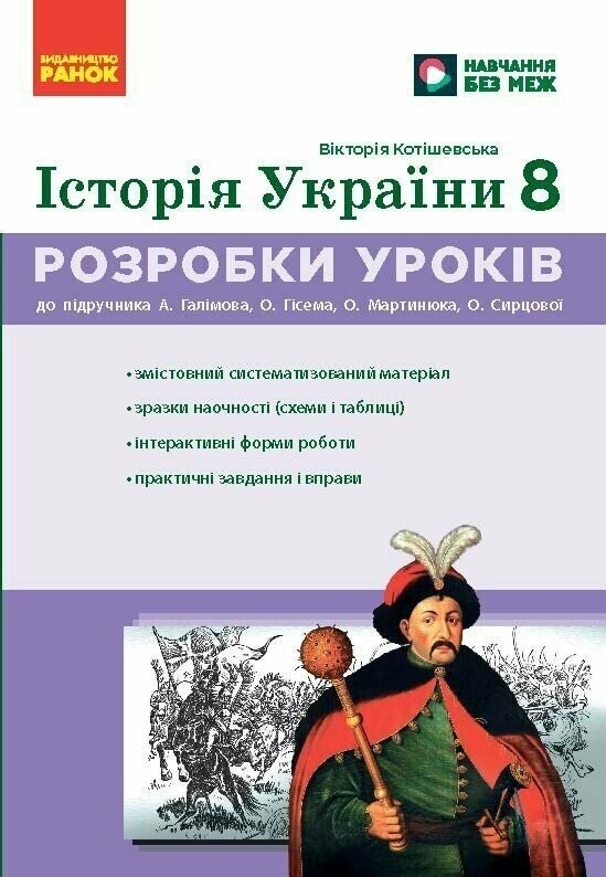 Історія України 8 клас Розробки уроків (Котішевська) НУШ