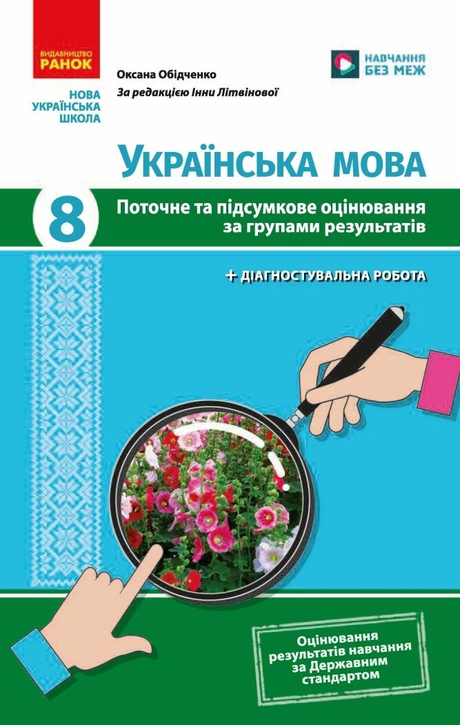 Українська мова 8 клас Поточне та підсумкове оцінювання за групами результатів