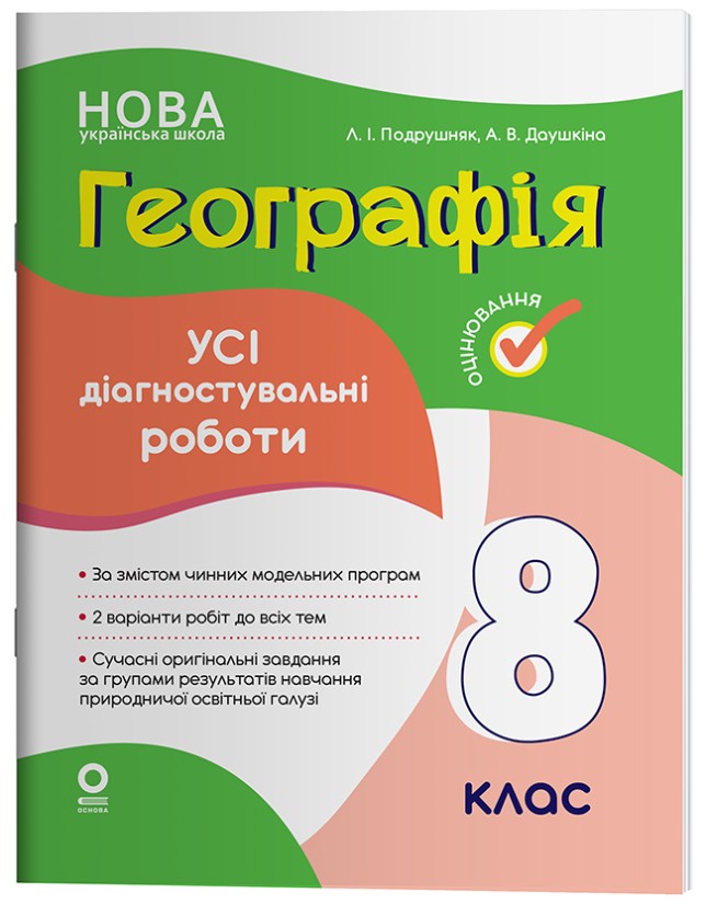 Географія Усі діагностувальні роботи 8 клас