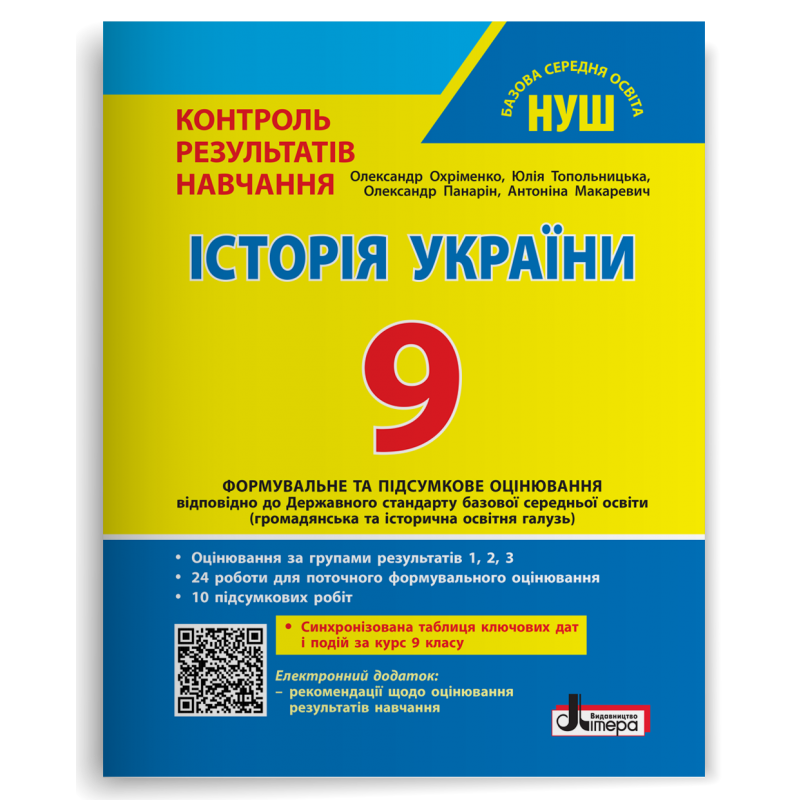 Контроль результатів навчання Історія України 9 клас + Оцінювання за групами результатів НУШ