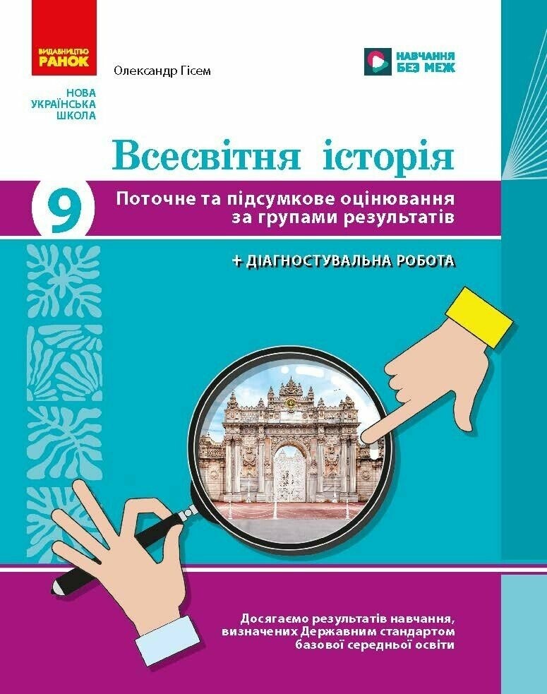 Всесвітня історія 9 клас Поточне та підсумкове оцінювання за групами результатів + діагностувальна робота НУШ