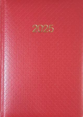 Щоденник датований Economix 2025 А5 Лінія червоний (E21609-01)