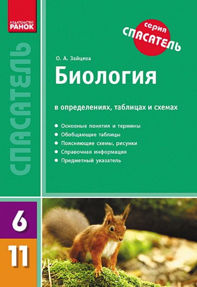Спасатель Биология в определениях таблицах и схемах 7-11 классы