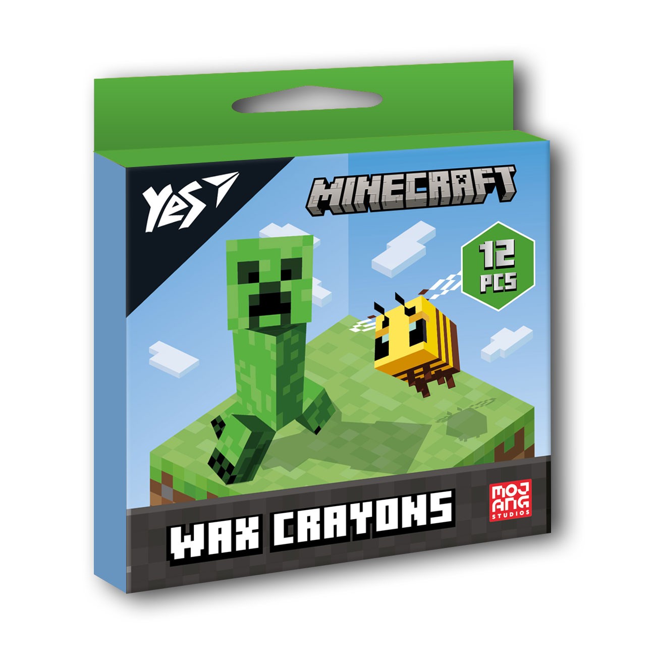 Олівці YES 12 кольорів воскові Minecraft