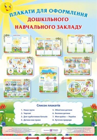 Плакаты для оформления детского сада