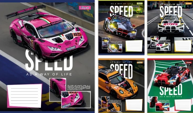 Зошит шкільний 24 аркуша лінія 1 вересня Speed as a way of life