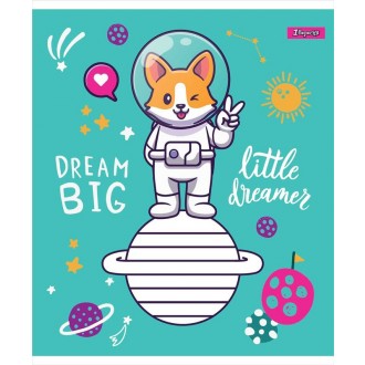  Зошит шкільний 12 аркушів коса лінія Space friends 1 Вересня