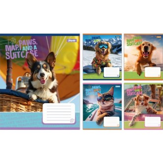 Зошит шкільний 18 аркушів клітинка 1 вересня Travelers