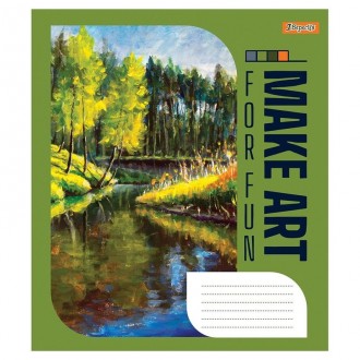 Зошит шкільний 60 аркушів клітинка Make art 1 вересня