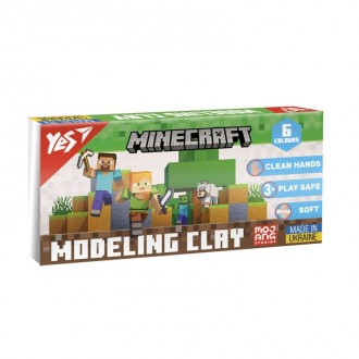Пластилін 6 кольорів 120 г Minecraft Yes 540650