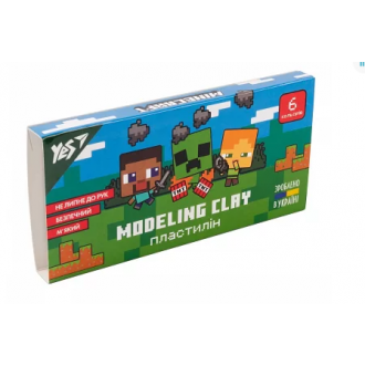 Пластилін 6 кольорів 120 г Minecraft Yes 540628