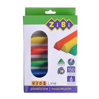 Пластилін 6 кольорів 150 г KIDS Line ZiBi
