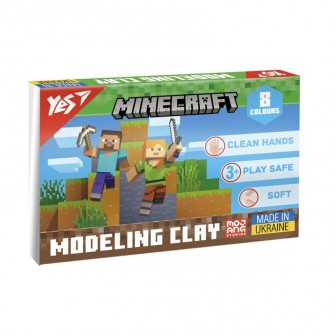 Пластилін 8 кольорів 160 г Minecraft Yes 540656
