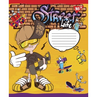 Зошит шкільний 24 арк клітинка Skates Yes