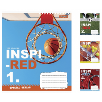 Зошит шкільний 18 аркушів клітинка 1 вересня Inspired